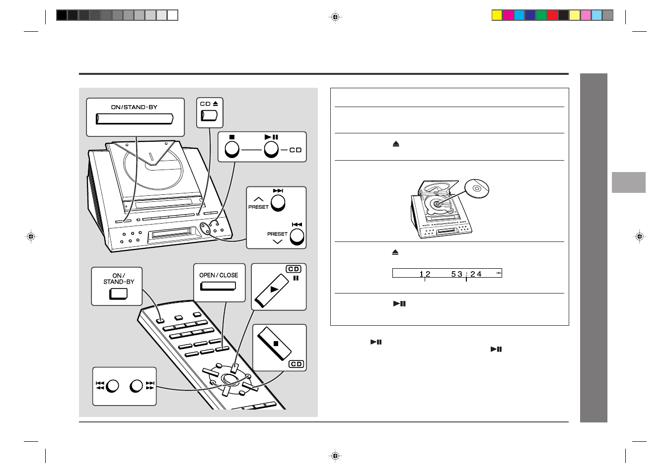 Cd playback, Listening to a cd | Sharp MD-E9000H User Manual | Page 15 / 52