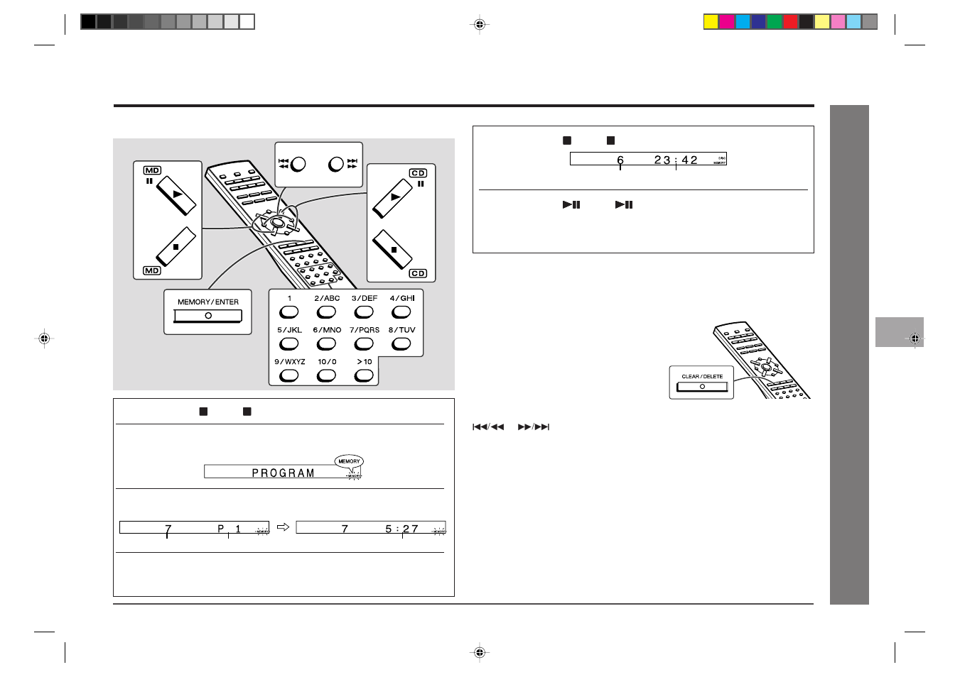 Advanced cd/md playback, Programmed play | Sharp MD-E9000H User Manual | Page 19 / 52