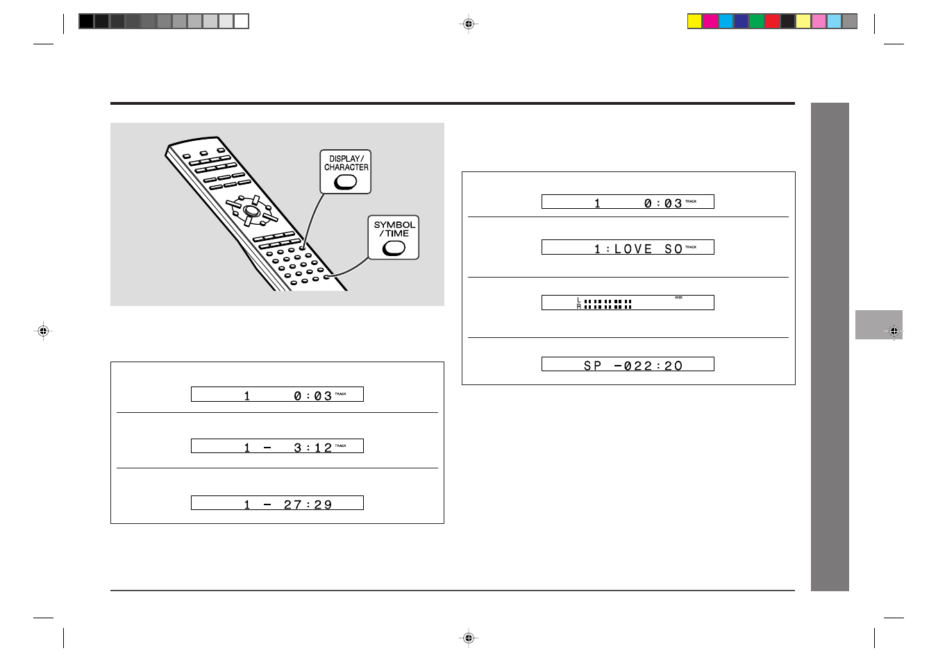 Advanced cd/md playback, Switching the display, Switching the time display | Switching the display during md playback | Sharp MD-E9000H User Manual | Page 21 / 52