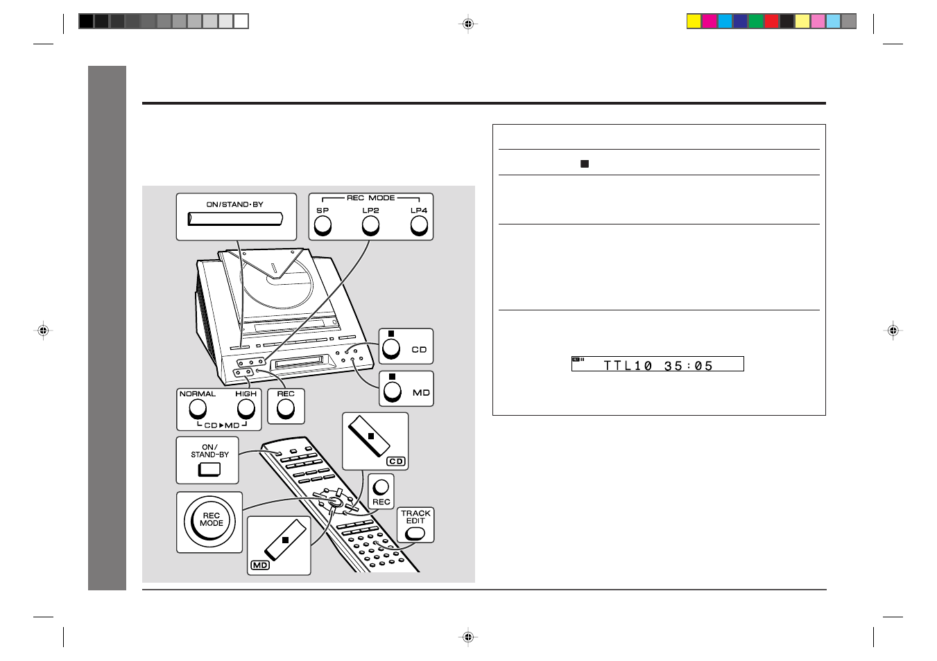 Md recording, Recording to a minidisc from a cd | Sharp MD-E9000H User Manual | Page 32 / 52