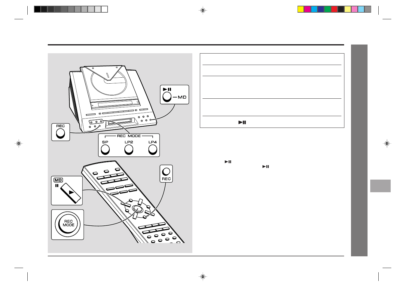 Md recording, Recording to a minidisc from the radio | Sharp MD-E9000H User Manual | Page 35 / 52