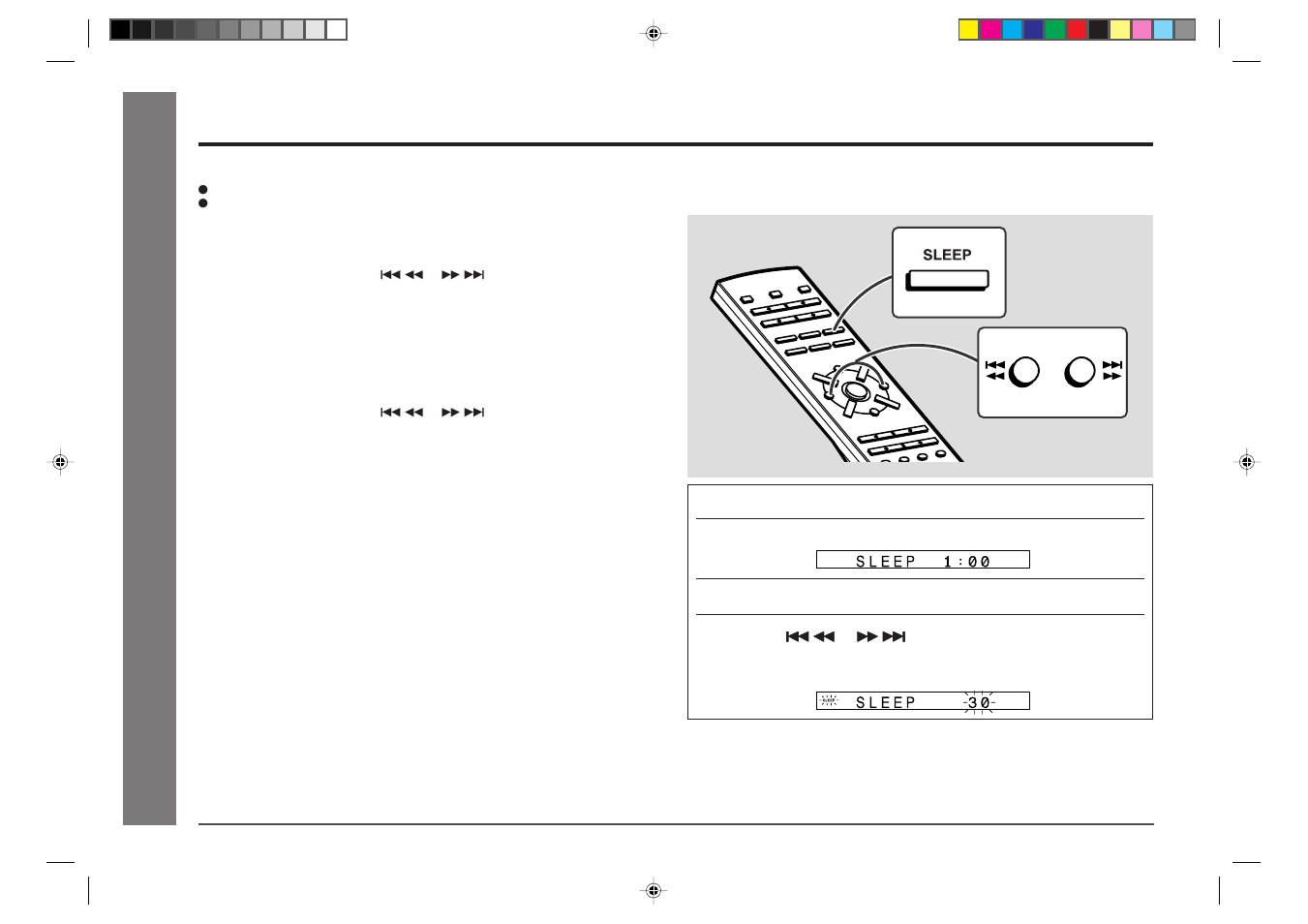 Advanced features, Timer and sleep operation (continued), Sleep operation | Sharp MD-E9000H User Manual | Page 42 / 52