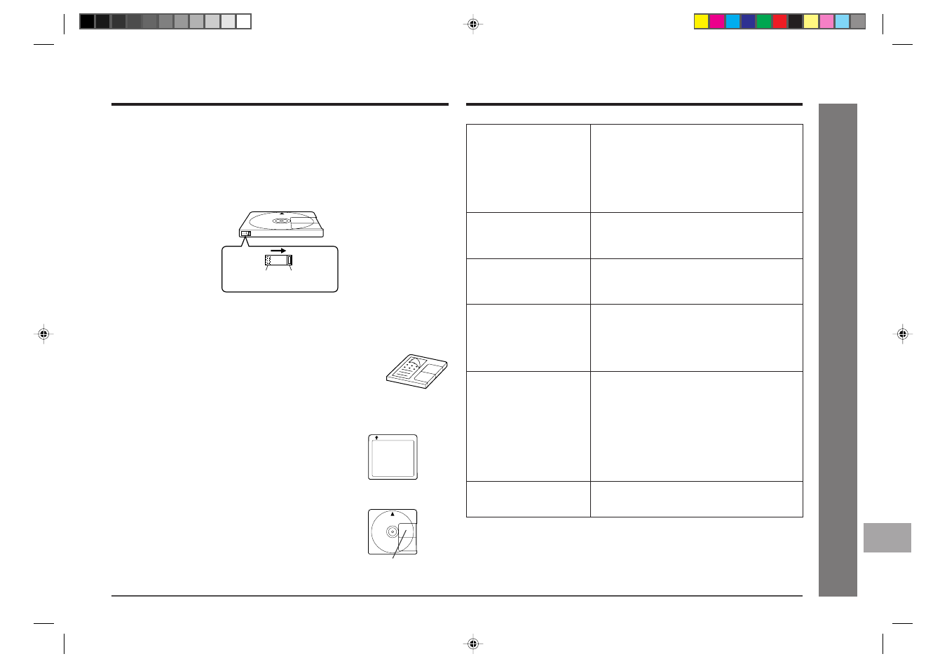 References, What is a minidisc? minidisc system limitations, Helpful tip when attaching a label | Types of discs | Sharp MD-E9000H User Manual | Page 45 / 52