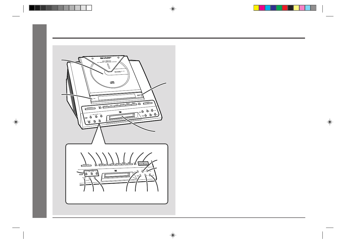 General information, Controls and indicators | Sharp MD-E9000H User Manual | Page 6 / 52