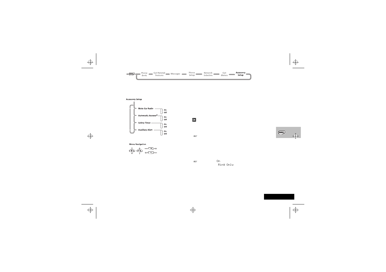 Accessory setup menu | Motorola StarTac85 User Manual | Page 63 / 76