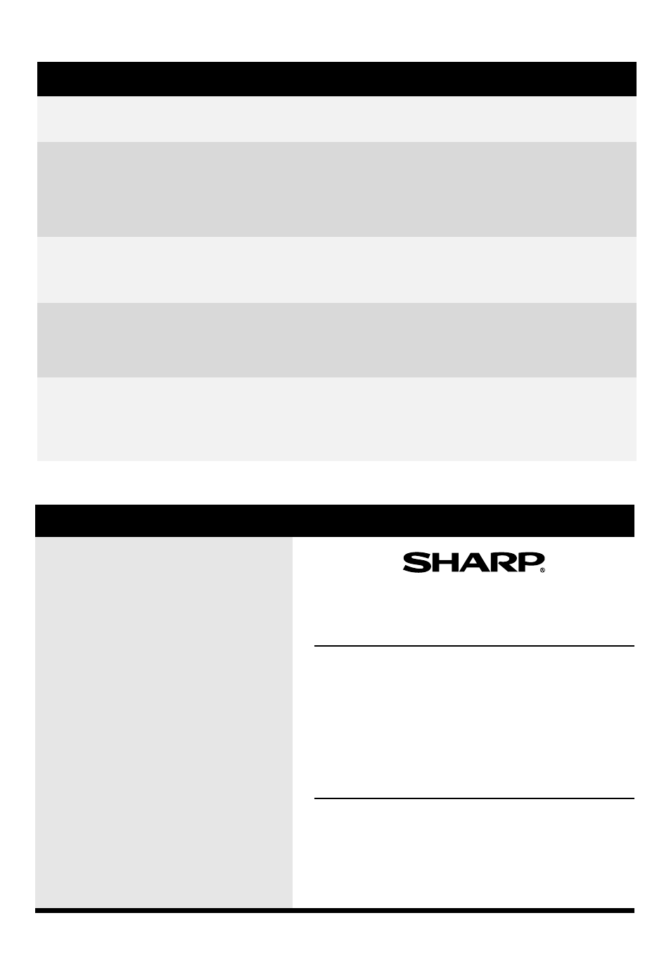 Reheating chart | Sharp R-1200m User Manual | Page 29 / 32