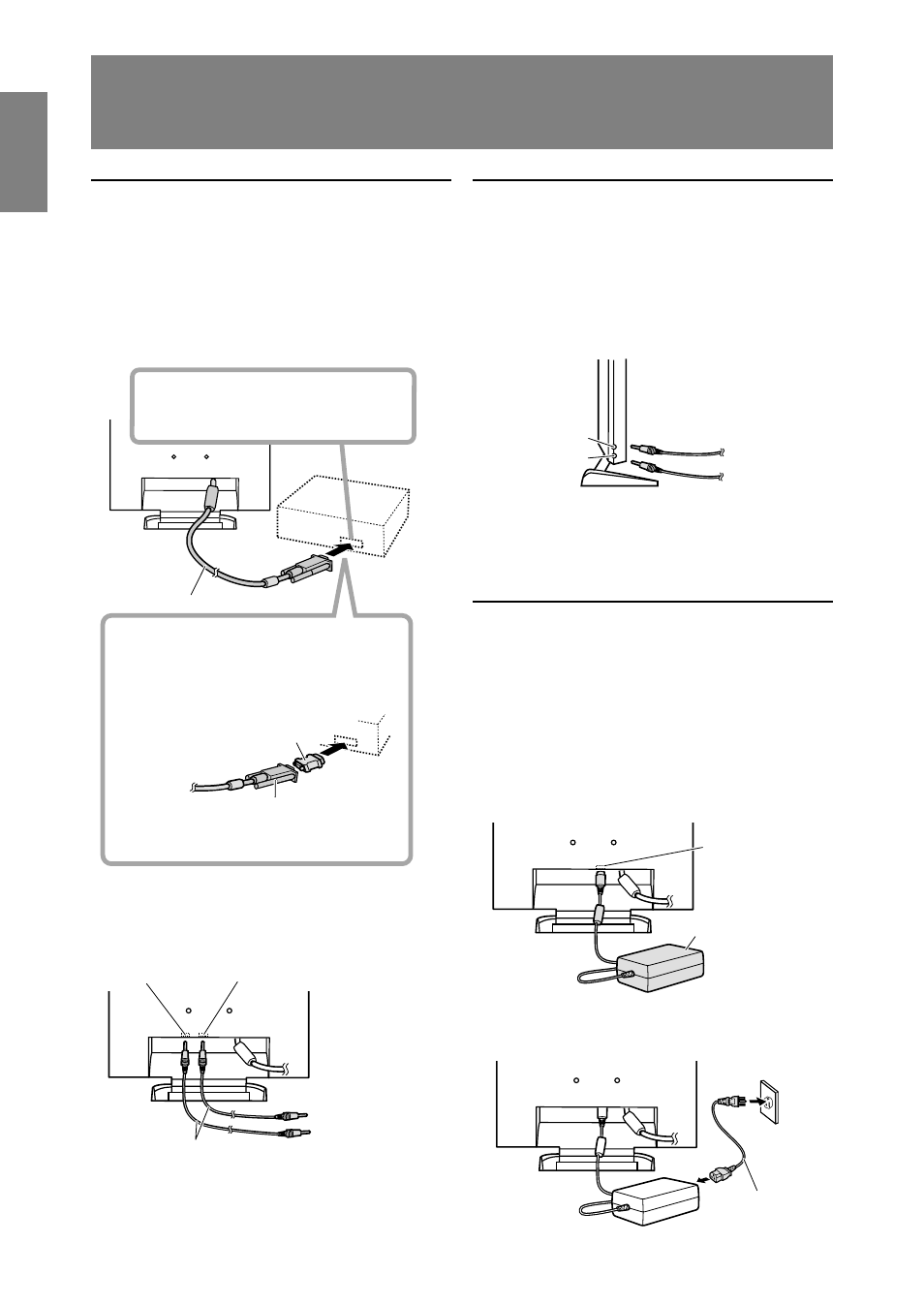 Connecting the monitor to a computer (pc etc.), Connecting the monitor to a power source | Sharp LL-T15S1 User Manual | Page 12 / 113