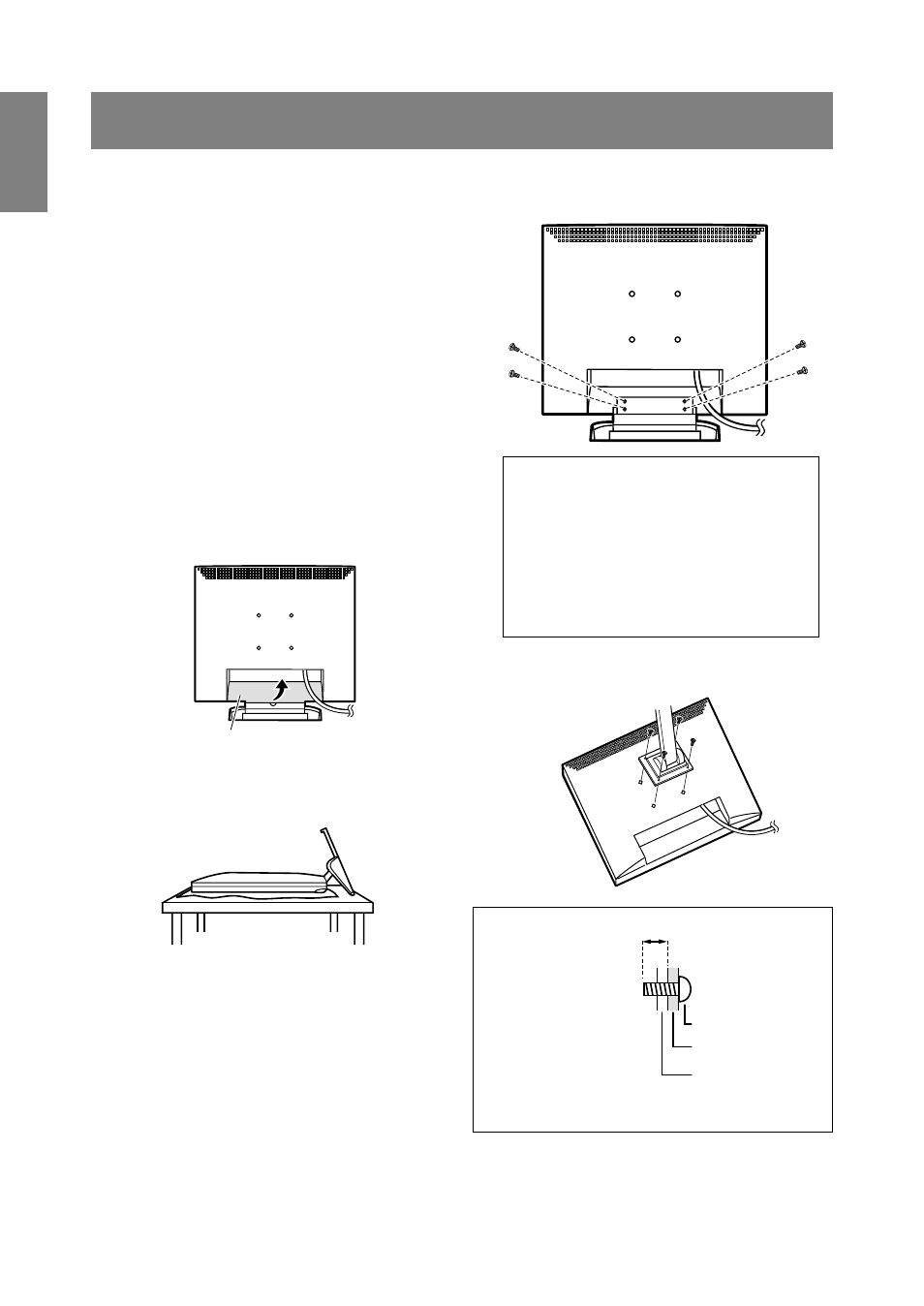 Instructions for installing a vesa compliant arm | Sharp LL-T15S1 User Manual | Page 24 / 113