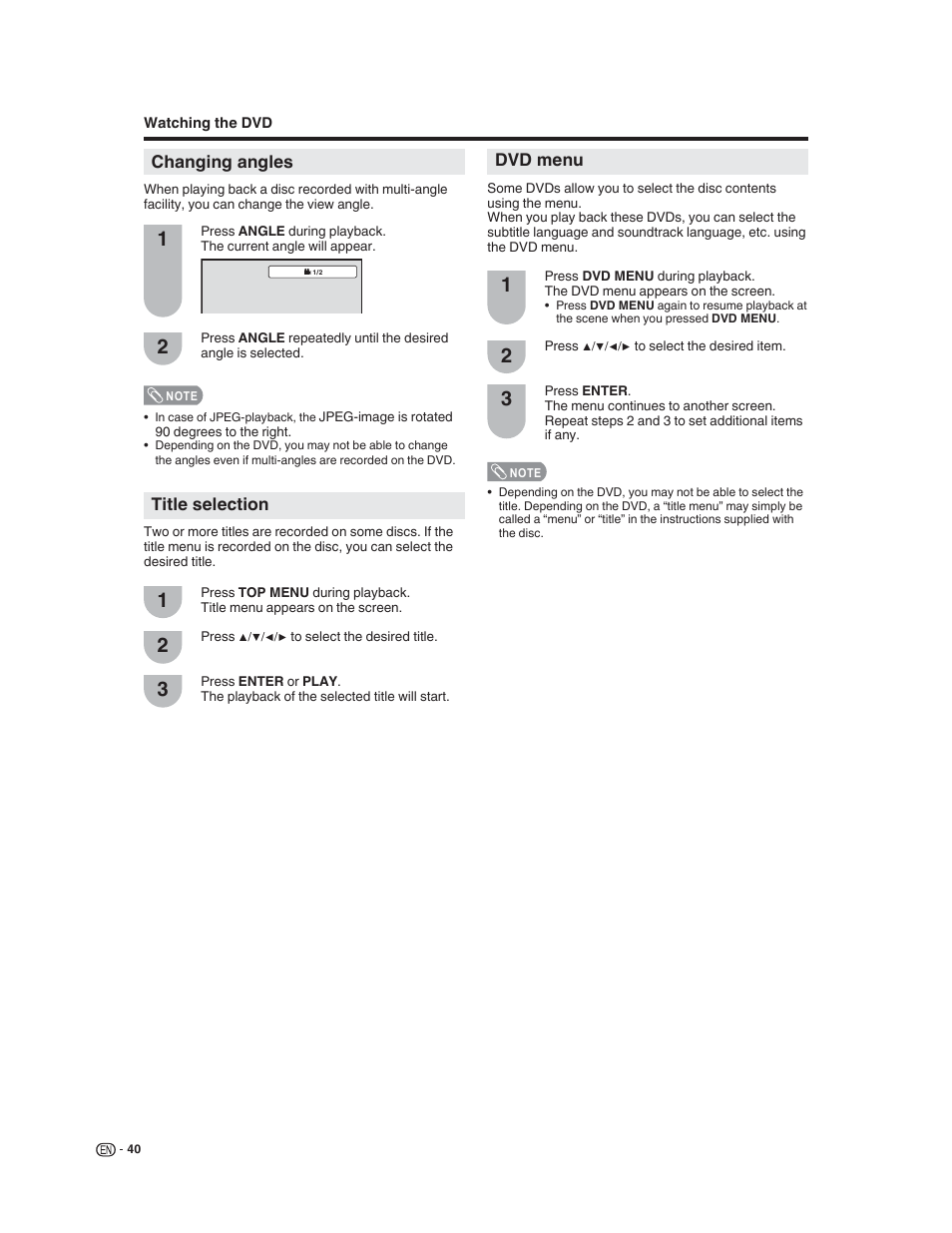 Sharp LC-32DV22U User Manual | Page 42 / 62