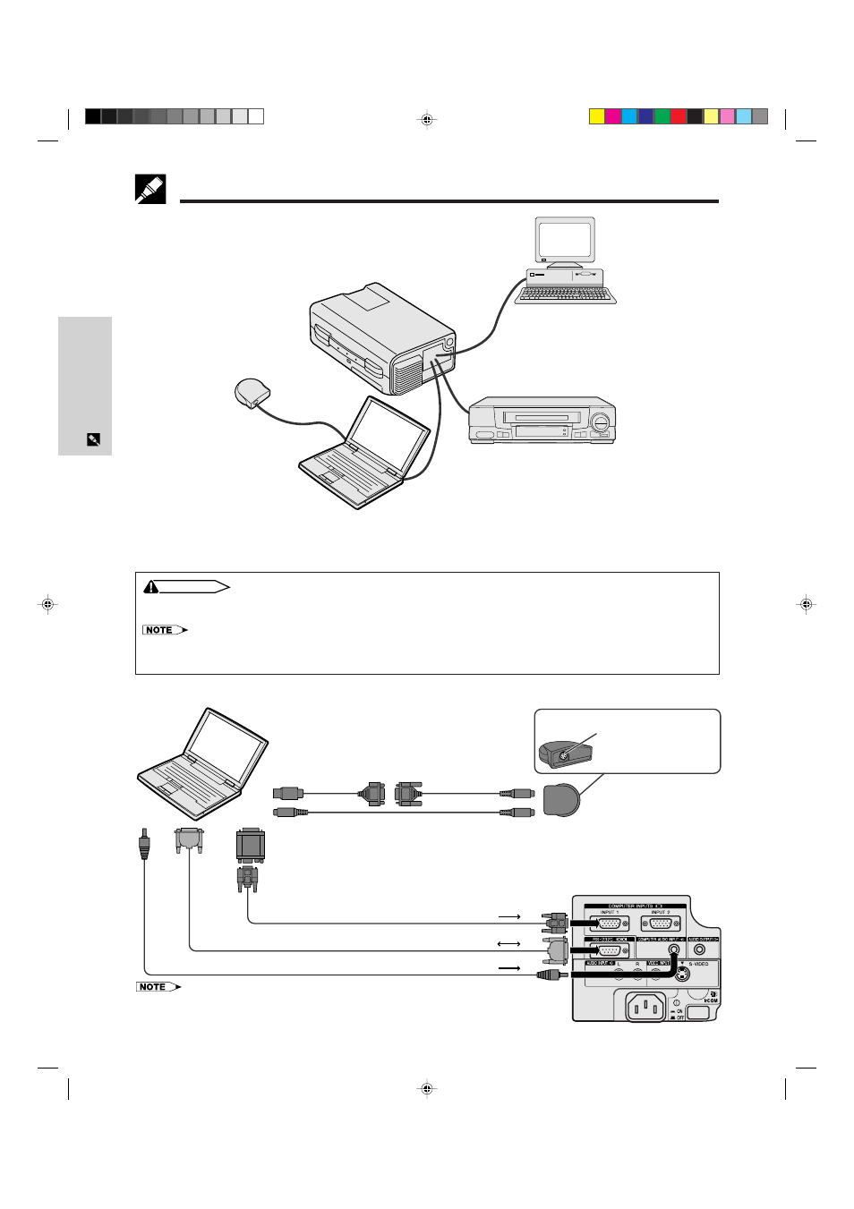 Connecting the projector | Sharp XG-NV5XU User Manual | Page 16 / 54