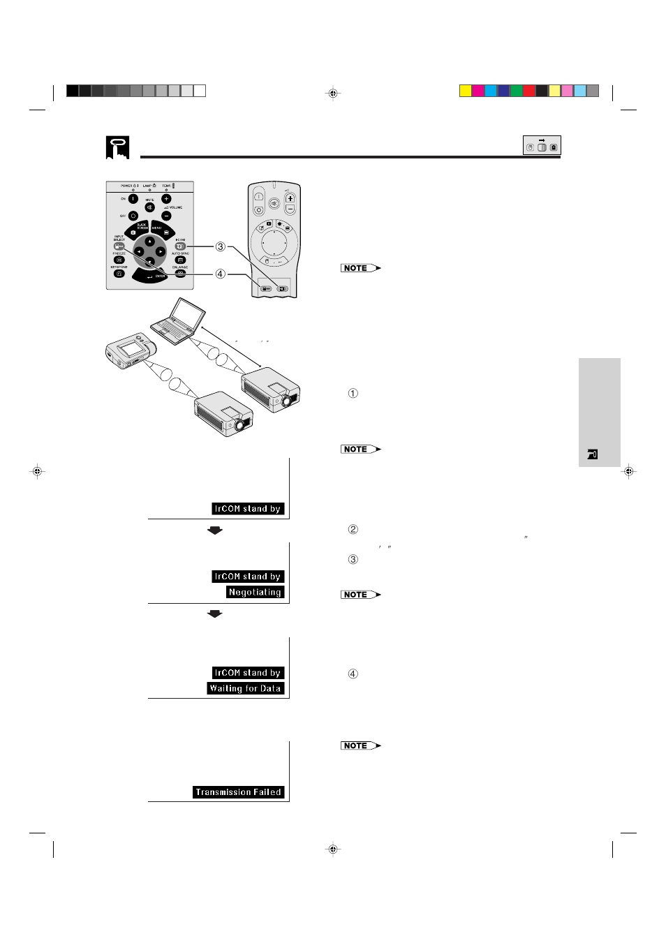 Using ircom for wireless presentations | Sharp XG-NV5XU User Manual | Page 23 / 54