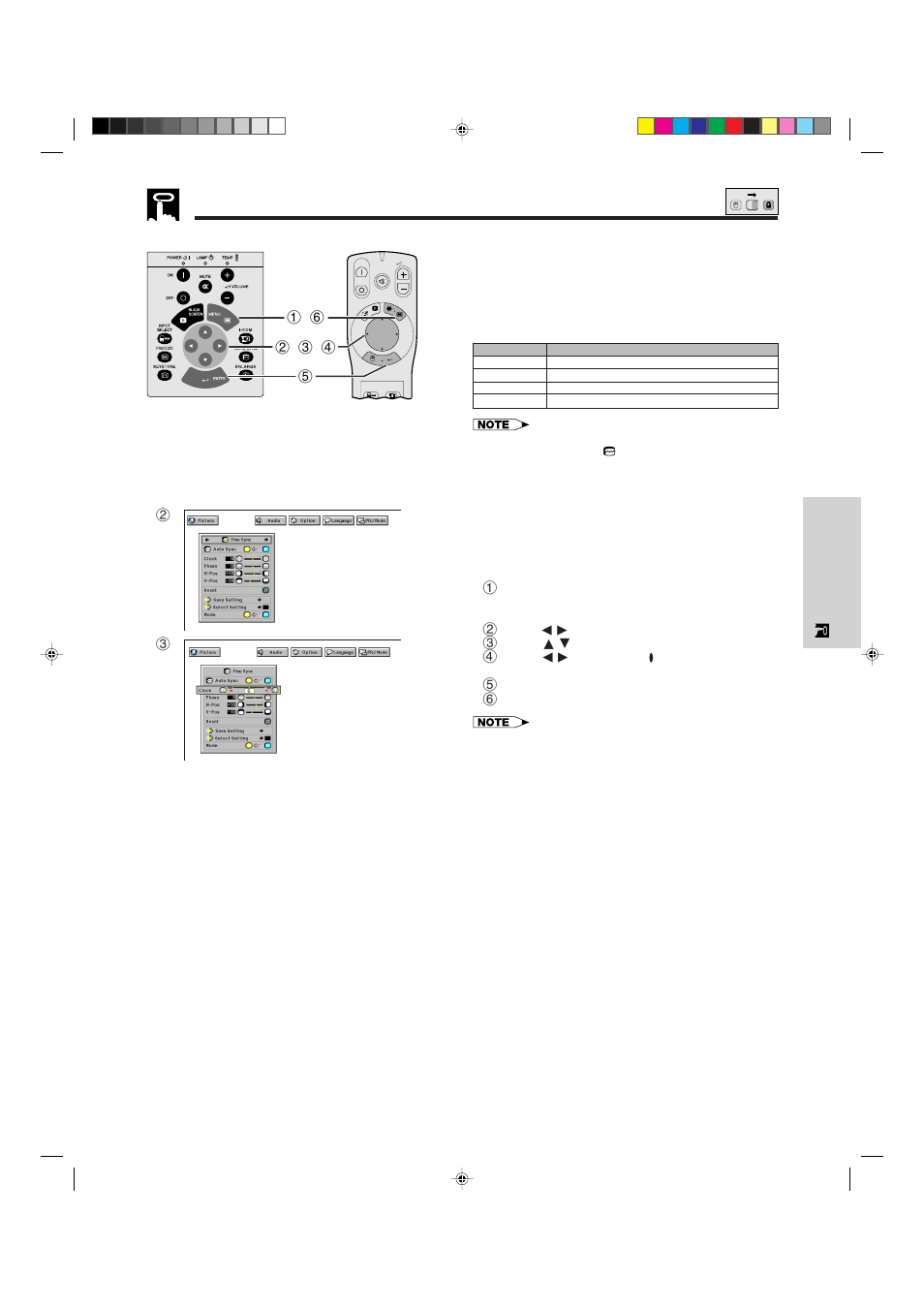 Computer image adjustments, Description of adjustment items | Sharp XG-NV5XU User Manual | Page 27 / 54