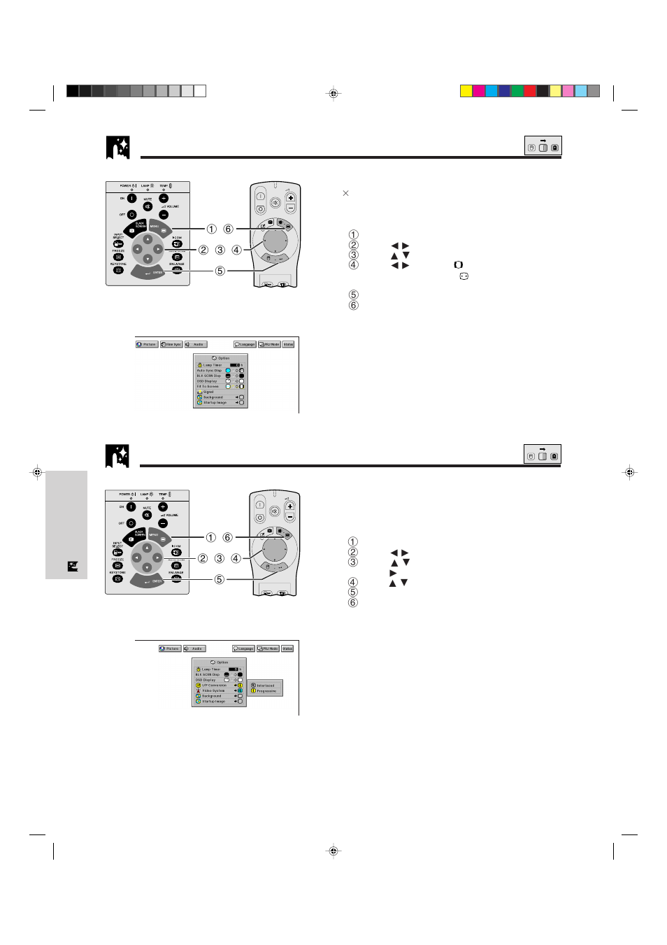 Fit to screen function, I/p conversion (video mode only) | Sharp XG-NV5XU User Manual | Page 32 / 54