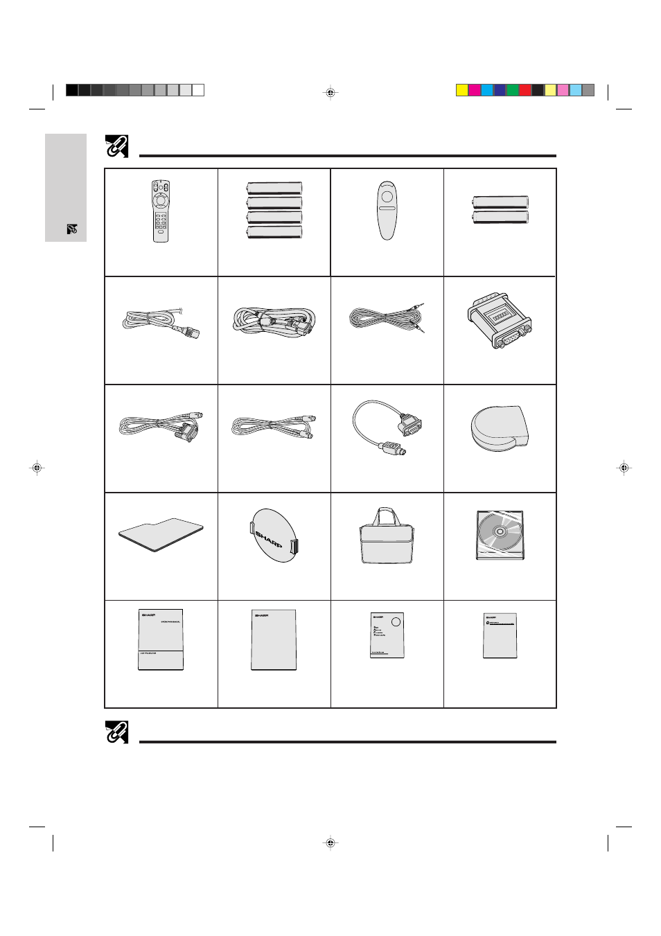 Supplied accessories, For sharp assistance (u.s.a. only) | Sharp XG-NV5XU User Manual | Page 8 / 54