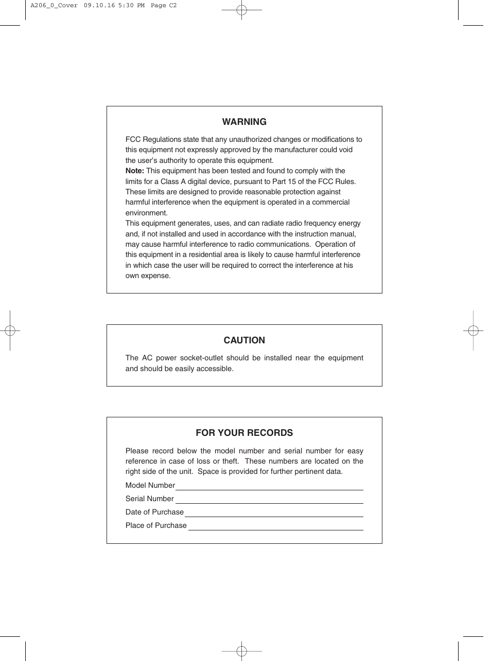 Sharp TINSZ2600RCZZ User Manual | Page 2 / 116