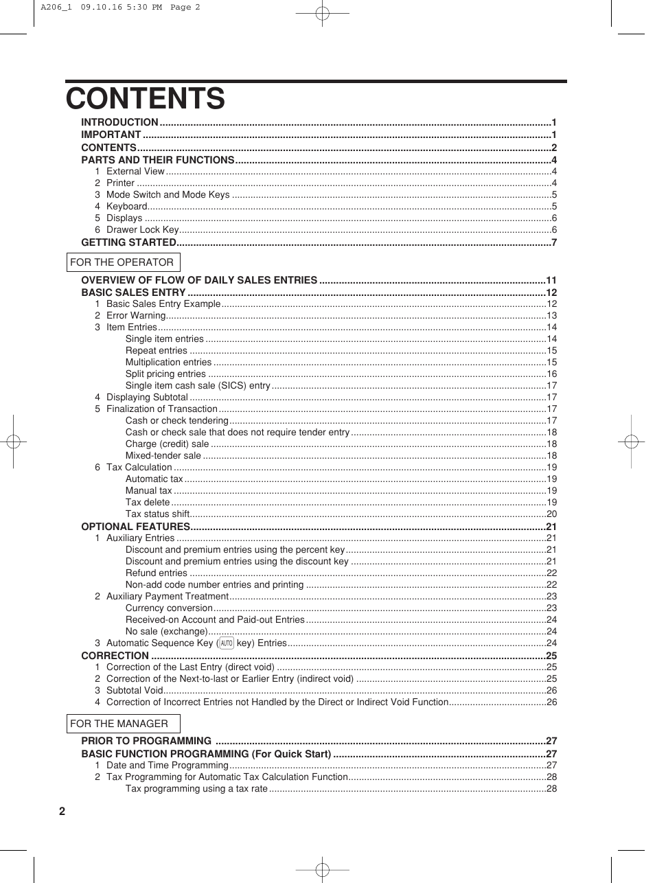 Sharp TINSZ2600RCZZ User Manual | Page 4 / 116