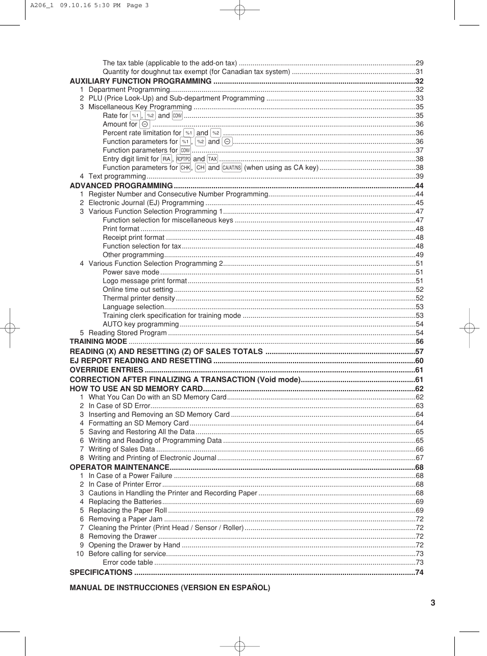 Sharp TINSZ2600RCZZ User Manual | Page 5 / 116