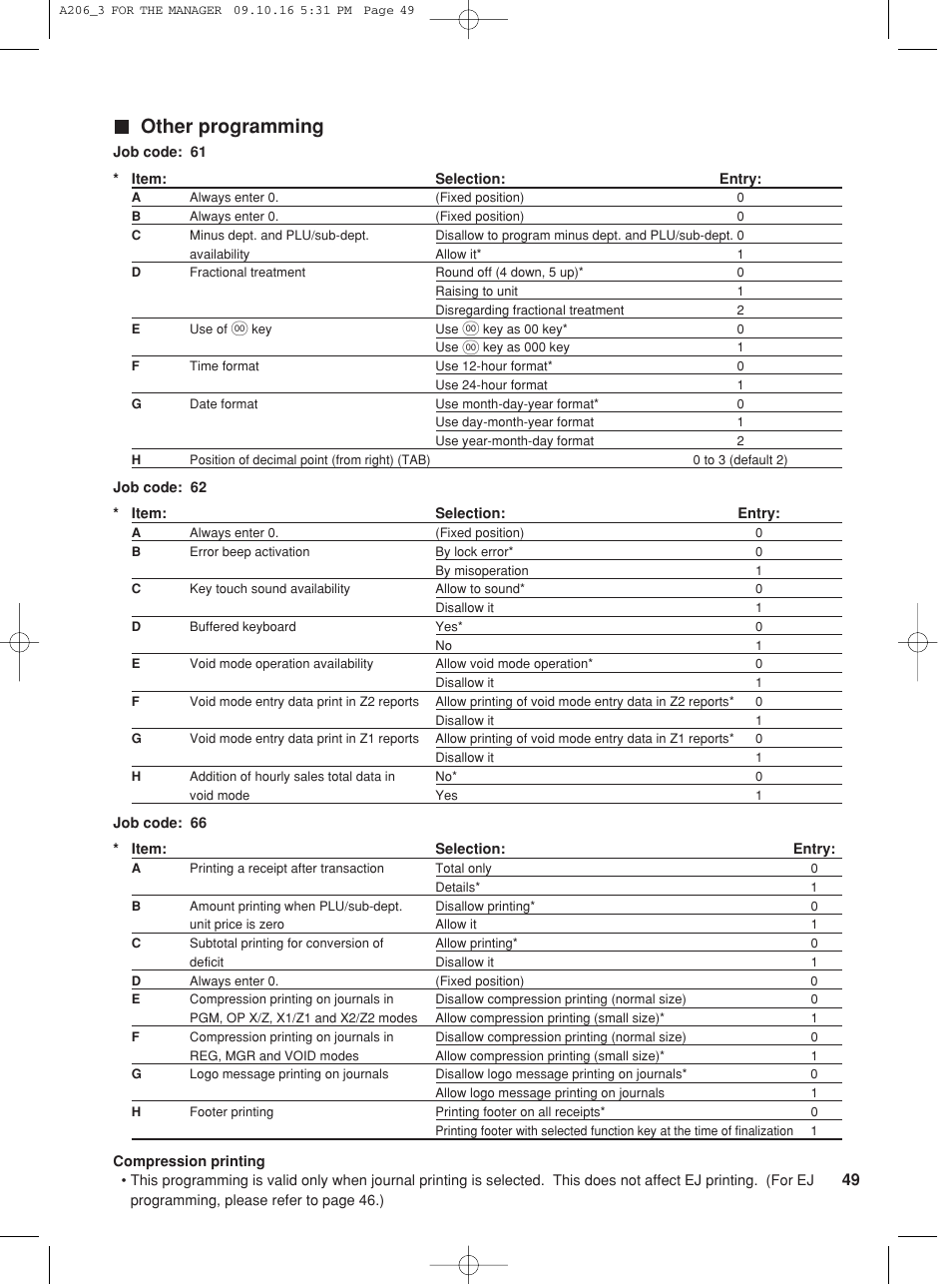 Other programming | Sharp TINSZ2600RCZZ User Manual | Page 51 / 116