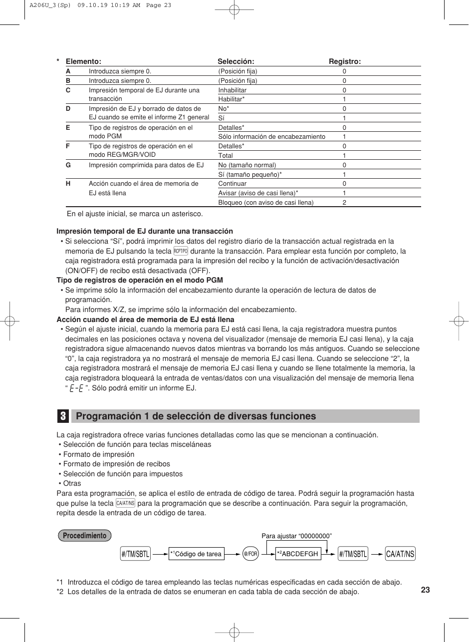 Programación 1 de selección de diversas funciones | Sharp TINSZ2600RCZZ User Manual | Page 99 / 116