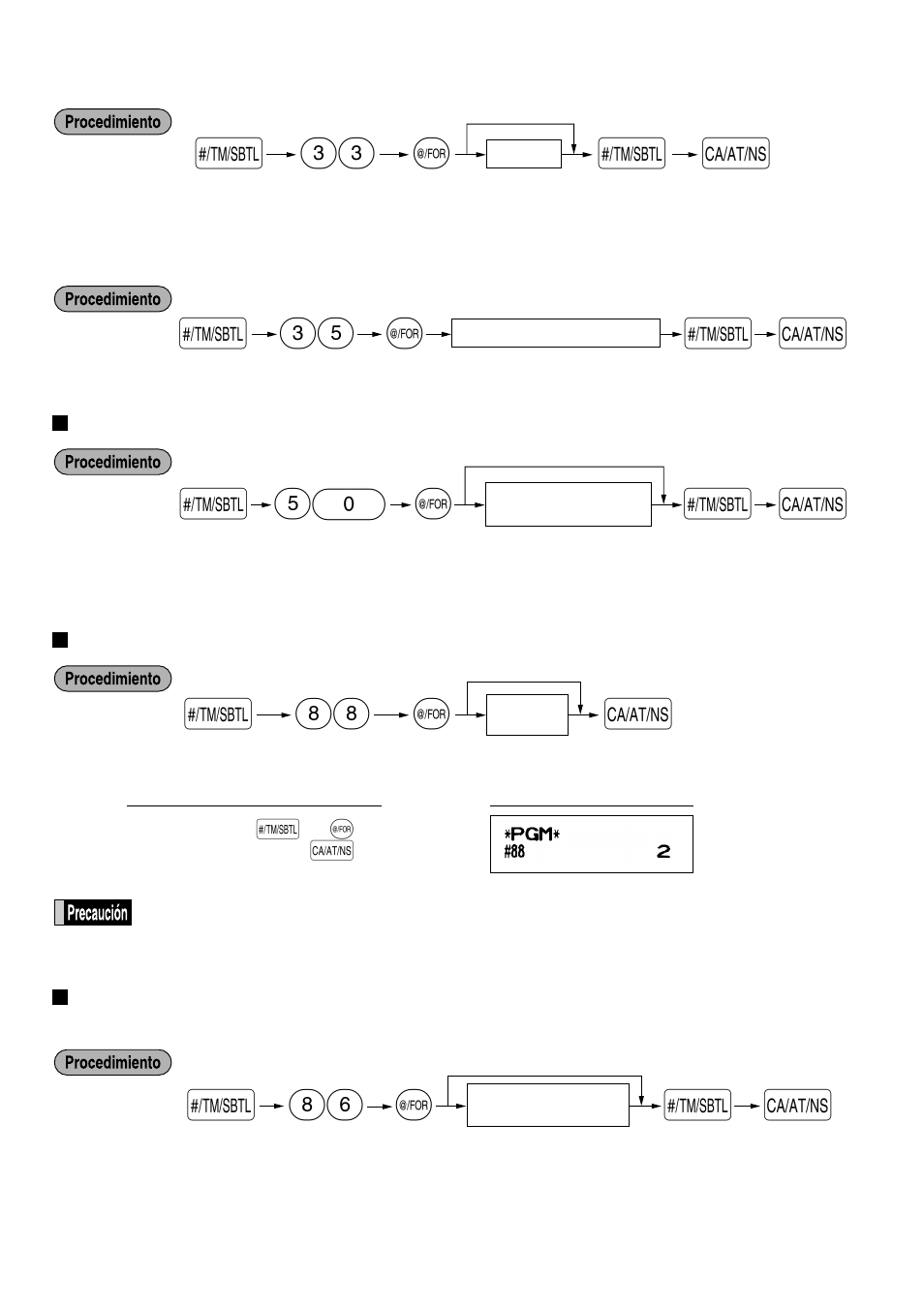 Densidad de la impresora térmica, Selección del idioma, S 50 | As s 33 | Sharp XE-A401 User Manual | Page 105 / 113