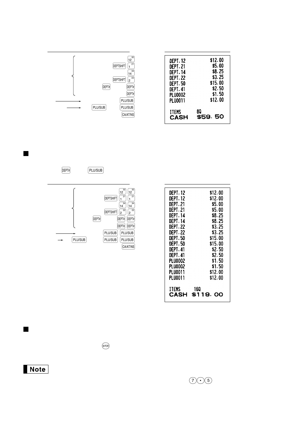 Repeat entries, Multiplication entries, Repeat entries multiplication entries | Sharp XE-A401 User Manual | Page 17 / 113