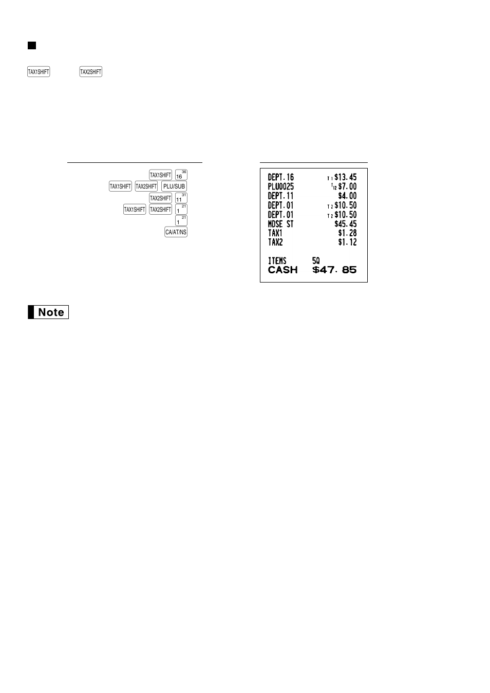 Tax status shift, T u p, T u ¡ ¡ a | Sharp XE-A401 User Manual | Page 22 / 113