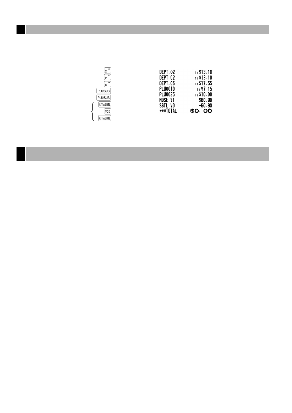 3 subtotal void, Ps v s | Sharp XE-A401 User Manual | Page 28 / 113