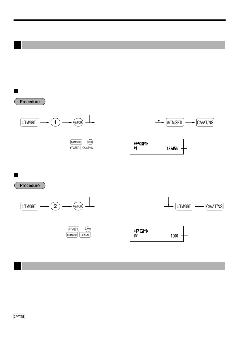 Advanced programming, Register number, Setting consecutive numbers | 2 various function selection programming 1, 1s @ s a, 2s @ s a | Sharp XE-A401 User Manual | Page 48 / 113