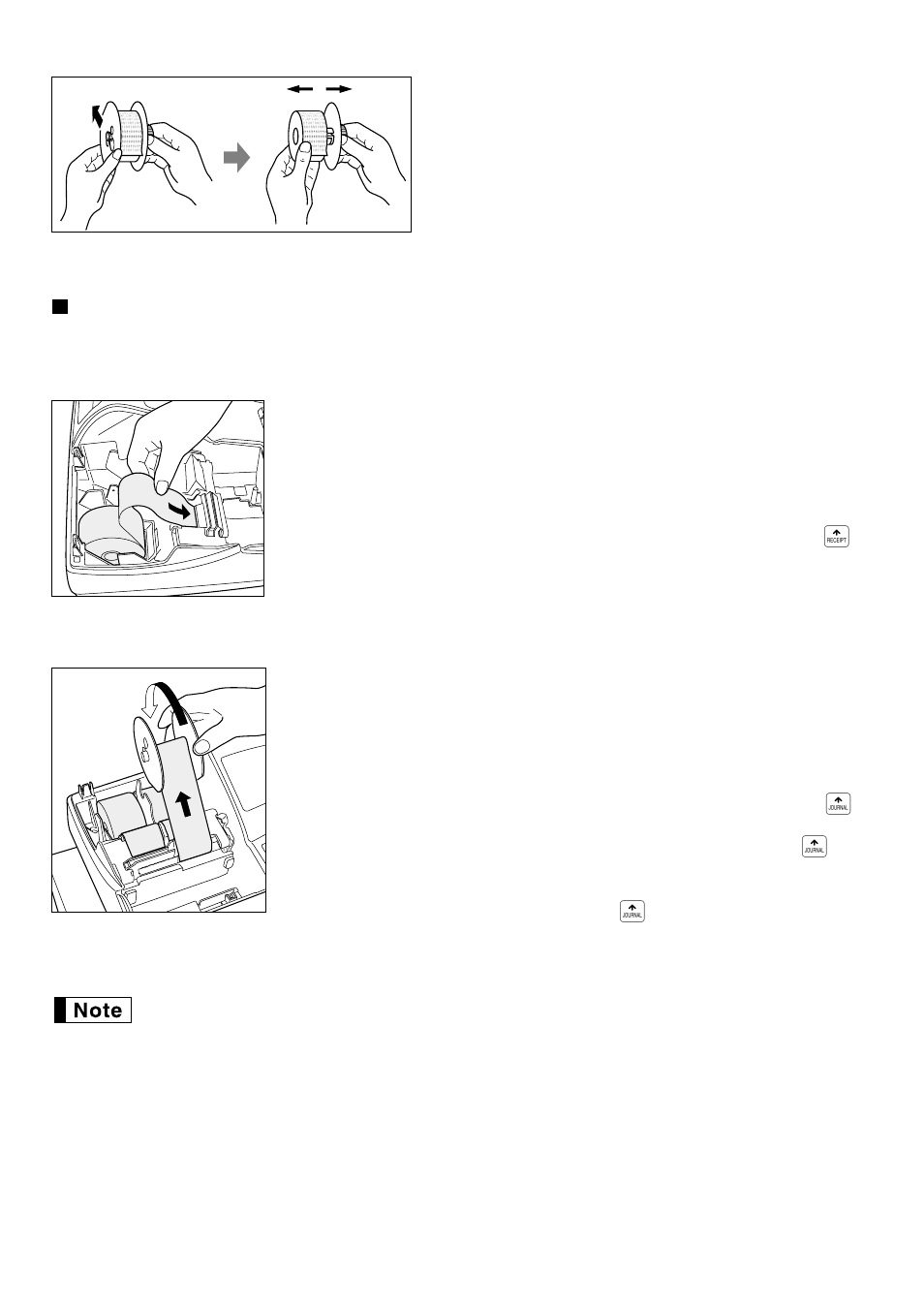 Installing the paper roll | Sharp XE-A401 User Manual | Page 68 / 113