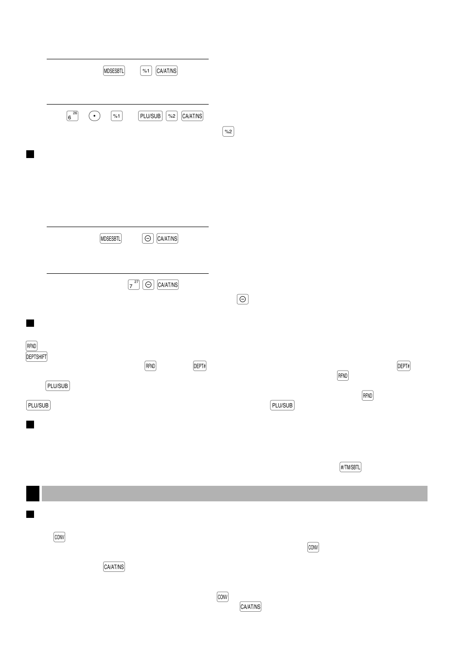 Registros de devolución, 2 tratos de pagos auxiliares, Conversión de divisas | P & a | Sharp XE-A401 User Manual | Page 85 / 113