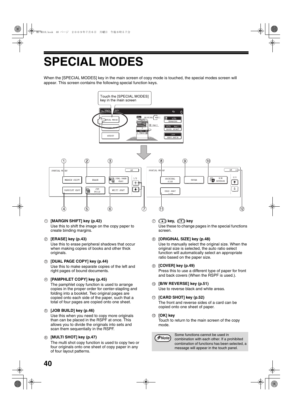 Special modes | Sharp TINSE2026QSZZ User Manual | Page 42 / 168