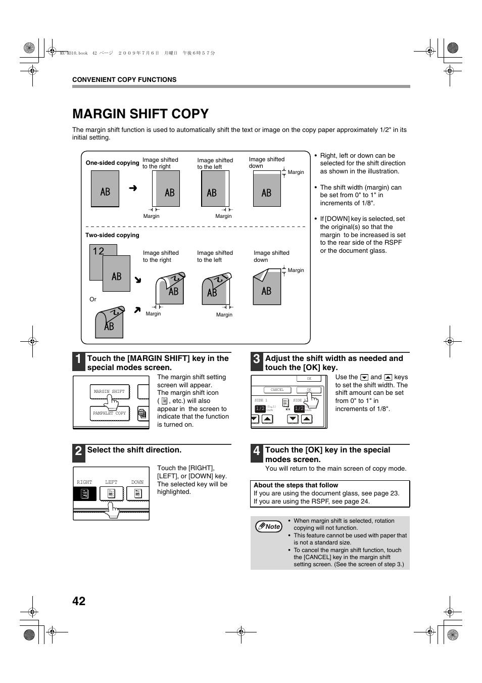 Margin shift copy | Sharp TINSE2026QSZZ User Manual | Page 44 / 168