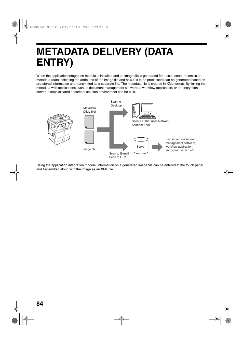 Metadata delivery (data entry) | Sharp TINSE2026QSZZ User Manual | Page 86 / 168