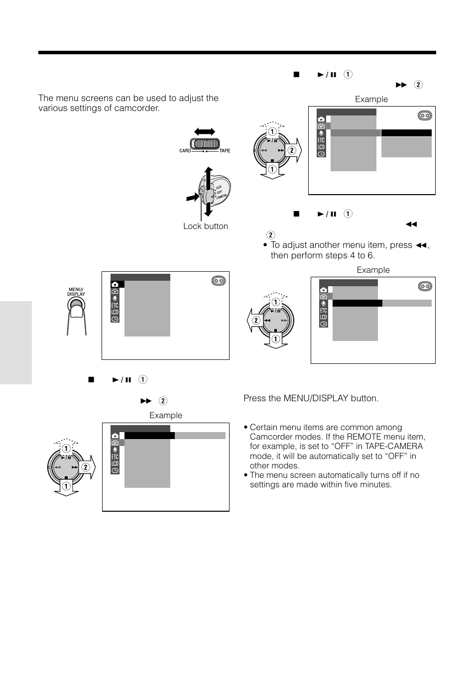 Using the menu screens, Useful features | Sharp VL-WD255U User Manual | Page 44 / 124