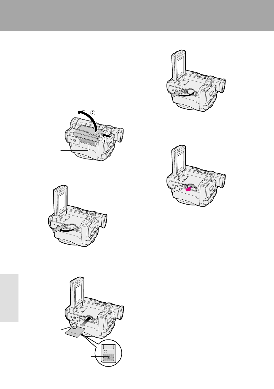 Smartmedia card features, Camera recording | Sharp VL-WD255U User Manual | Page 88 / 124
