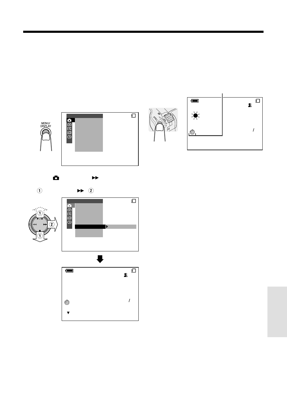 Recording with the self-timer | Sharp VL-WD255U User Manual | Page 91 / 124