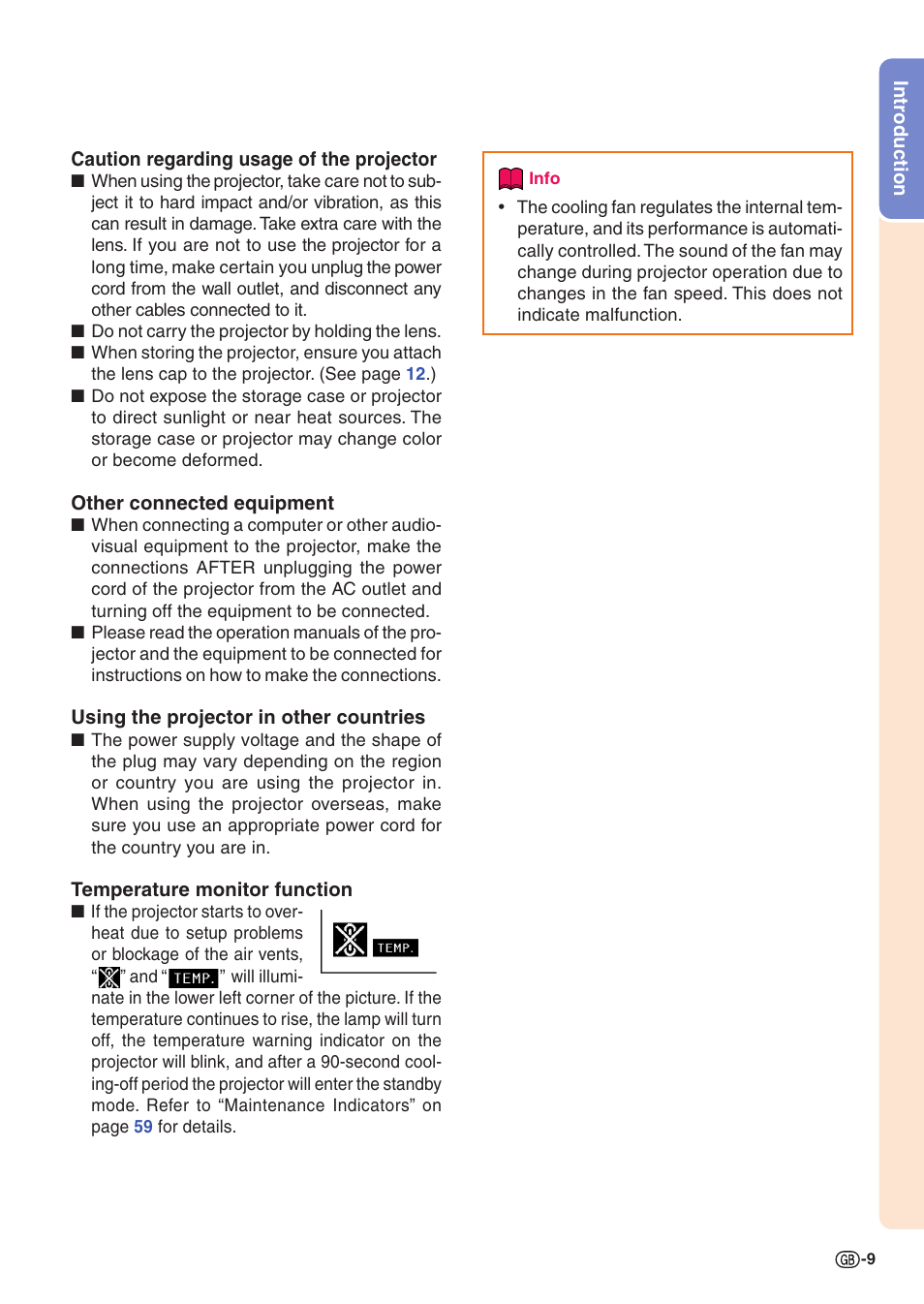 Sharp Notevision PG-C355W User Manual | Page 11 / 73