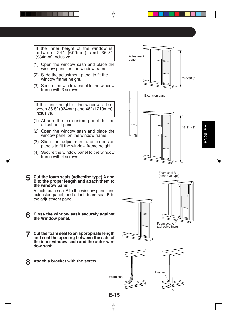 E-15 | Sharp CV -P09FX User Manual | Page 17 / 33