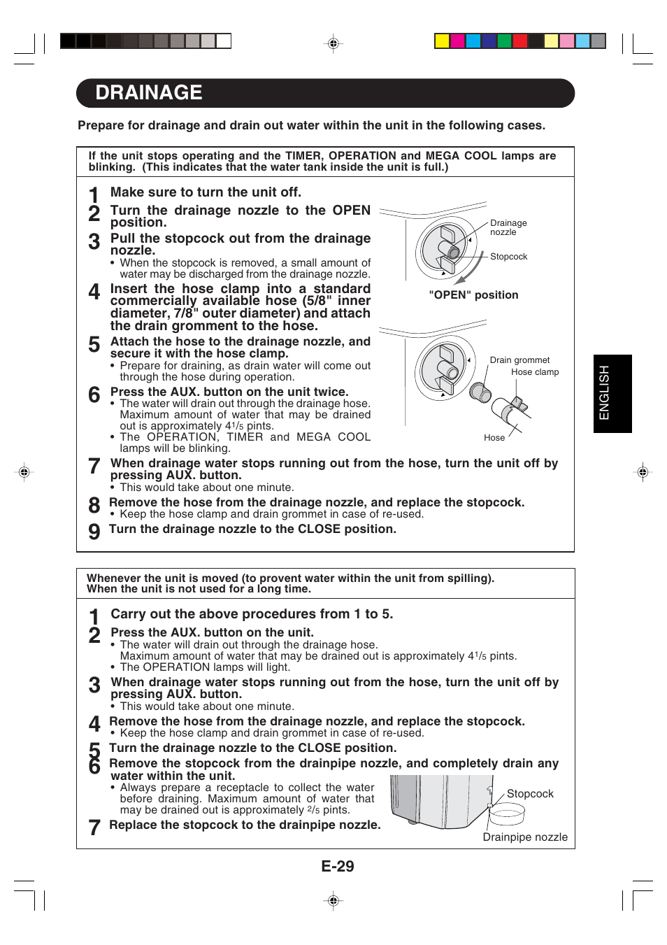 Drainage | Sharp CV -P09FX User Manual | Page 31 / 33