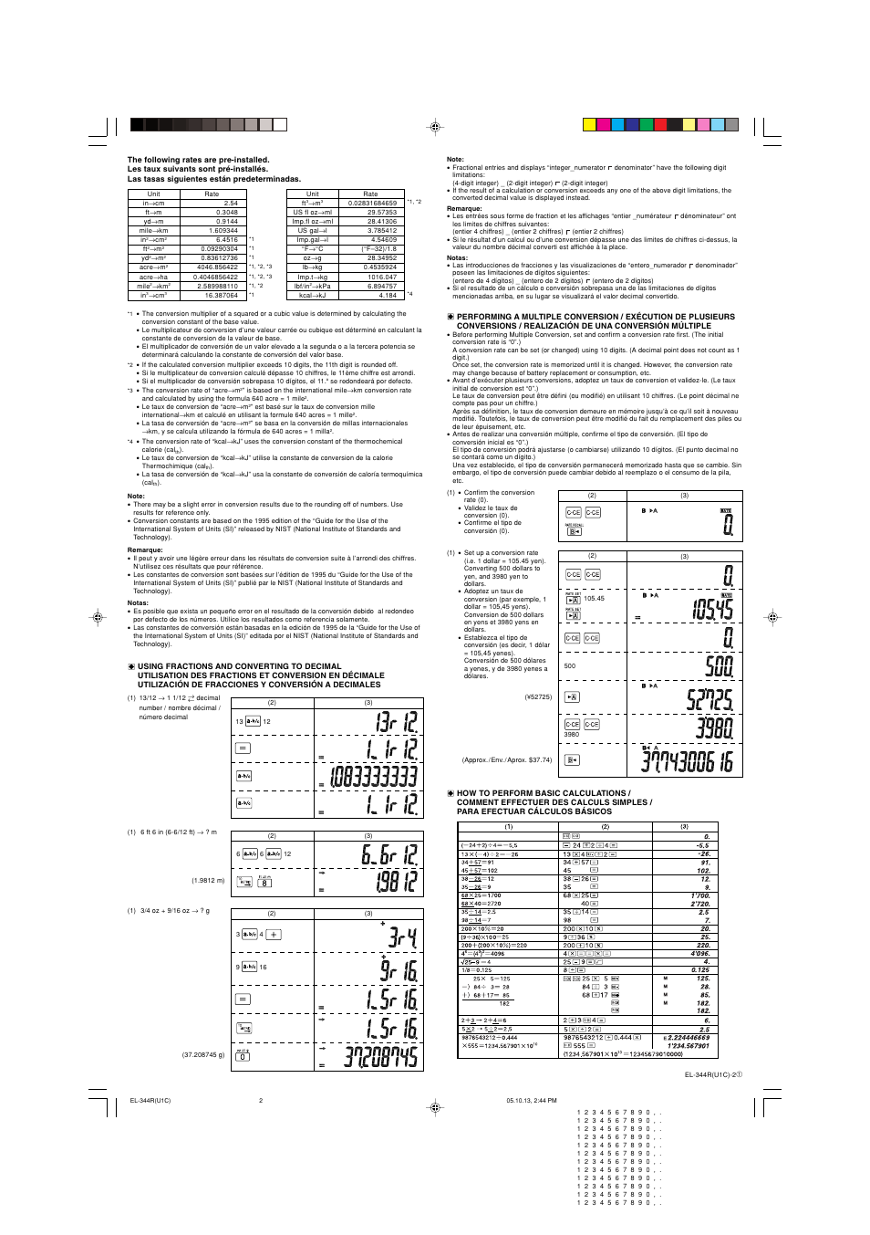 Sharp EL-344R User Manual | Page 2 / 2