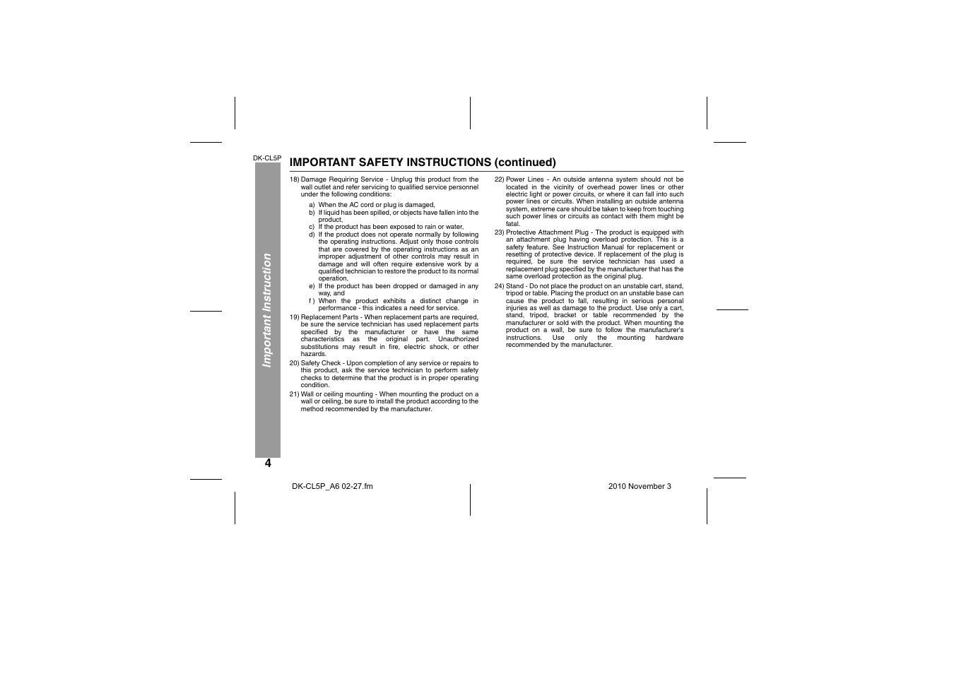 Sharp DK-CL5P User Manual | Page 4 / 32