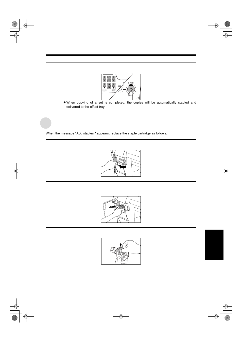 Staple cartridge replacement | Sharp AR-275 User Manual | Page 111 / 130