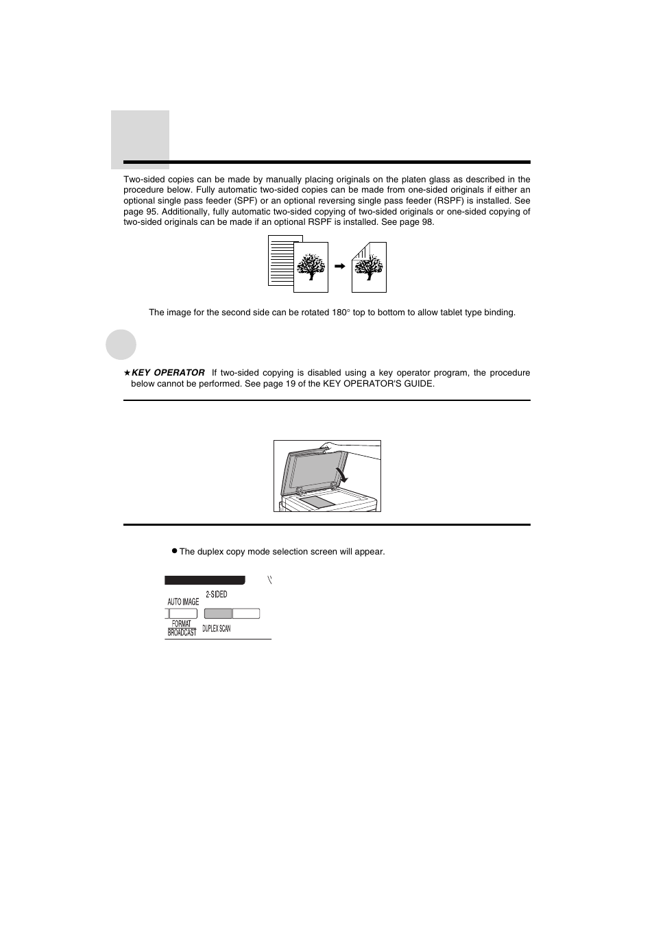 Two-sided copying, Two-sided copying from the platen glass | Sharp AR-275 User Manual | Page 28 / 130
