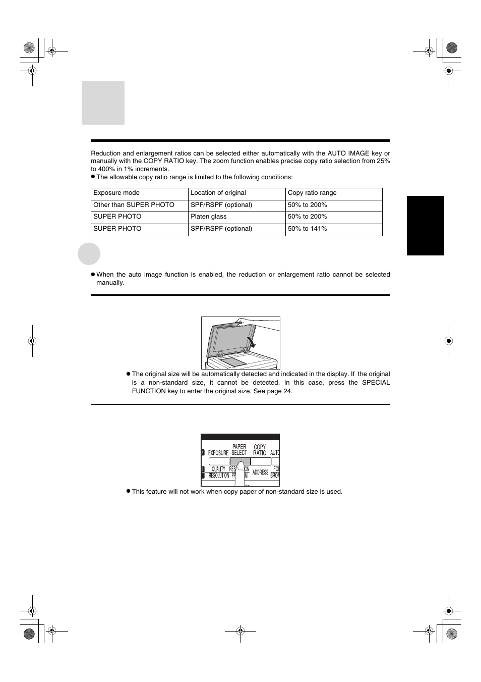 Reduction/ enlargement/zoom, Automatic selection | Sharp AR-275 User Manual | Page 33 / 130