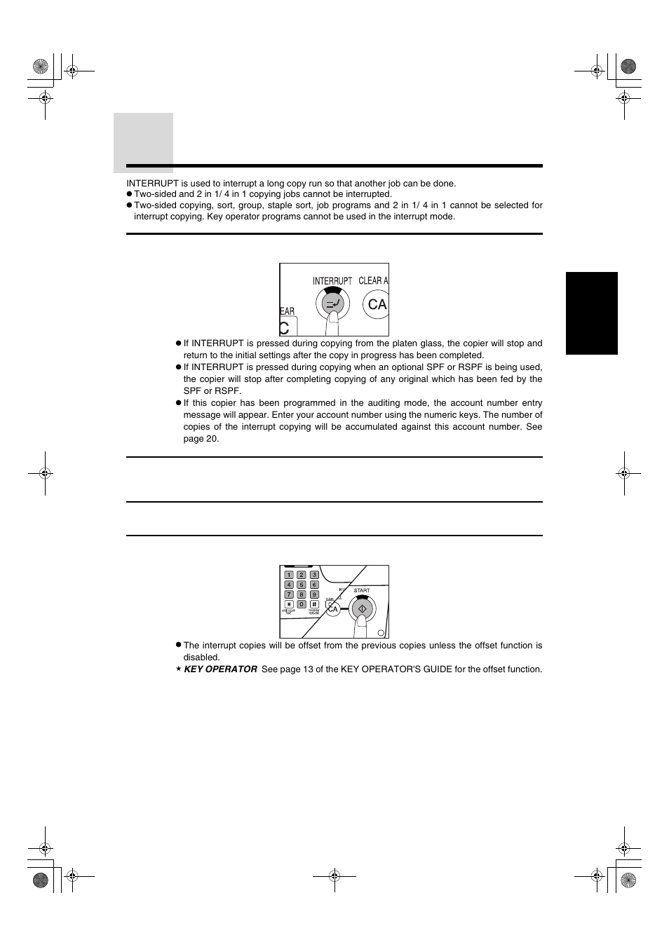 Interrupting a copy run | Sharp AR-275 User Manual | Page 41 / 130
