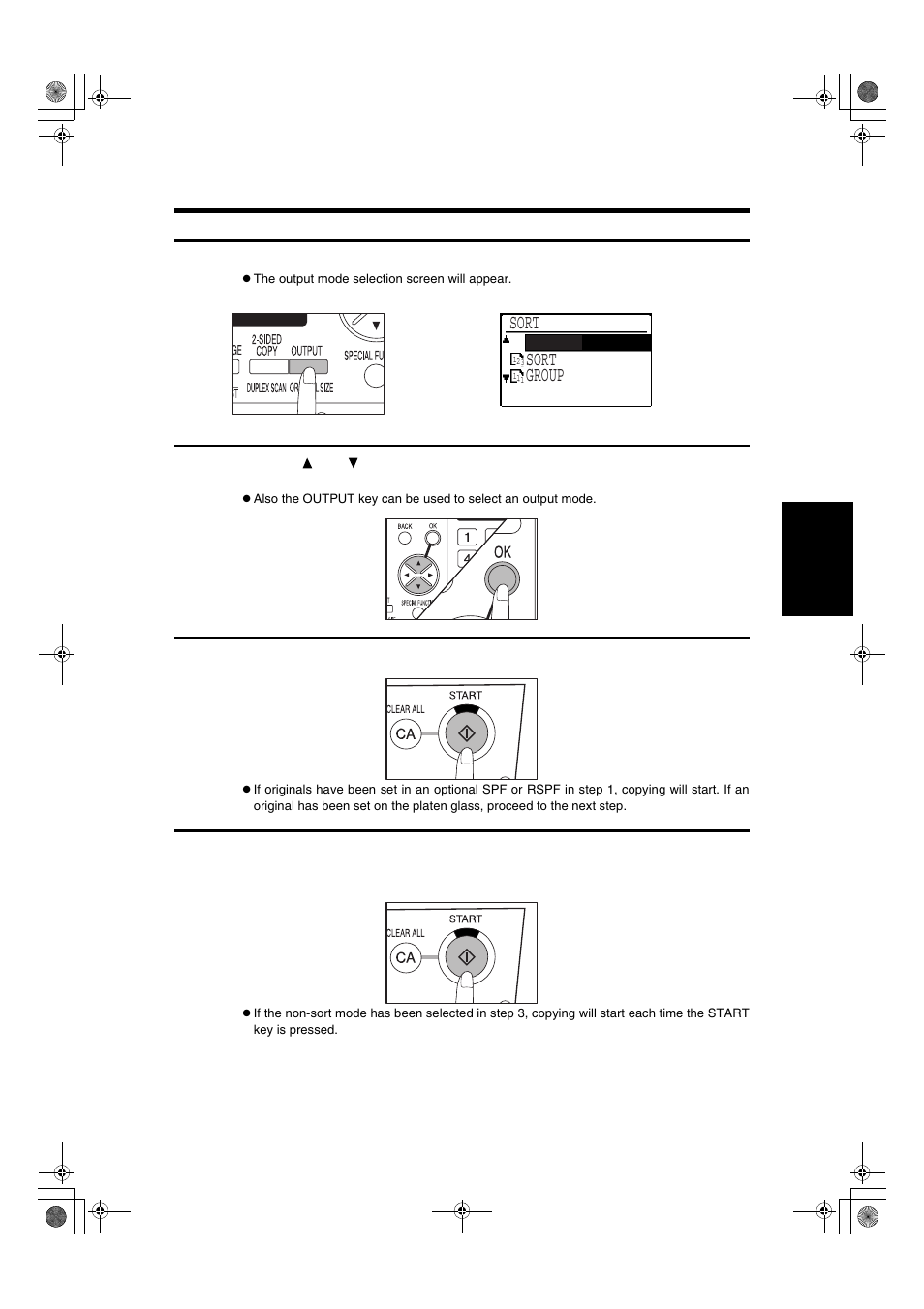 Sort no sort sort group | Sharp AR-275 User Manual | Page 45 / 130