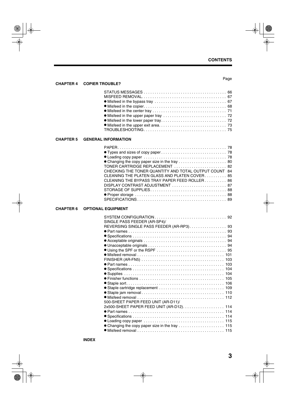 Sharp AR-275 User Manual | Page 5 / 130