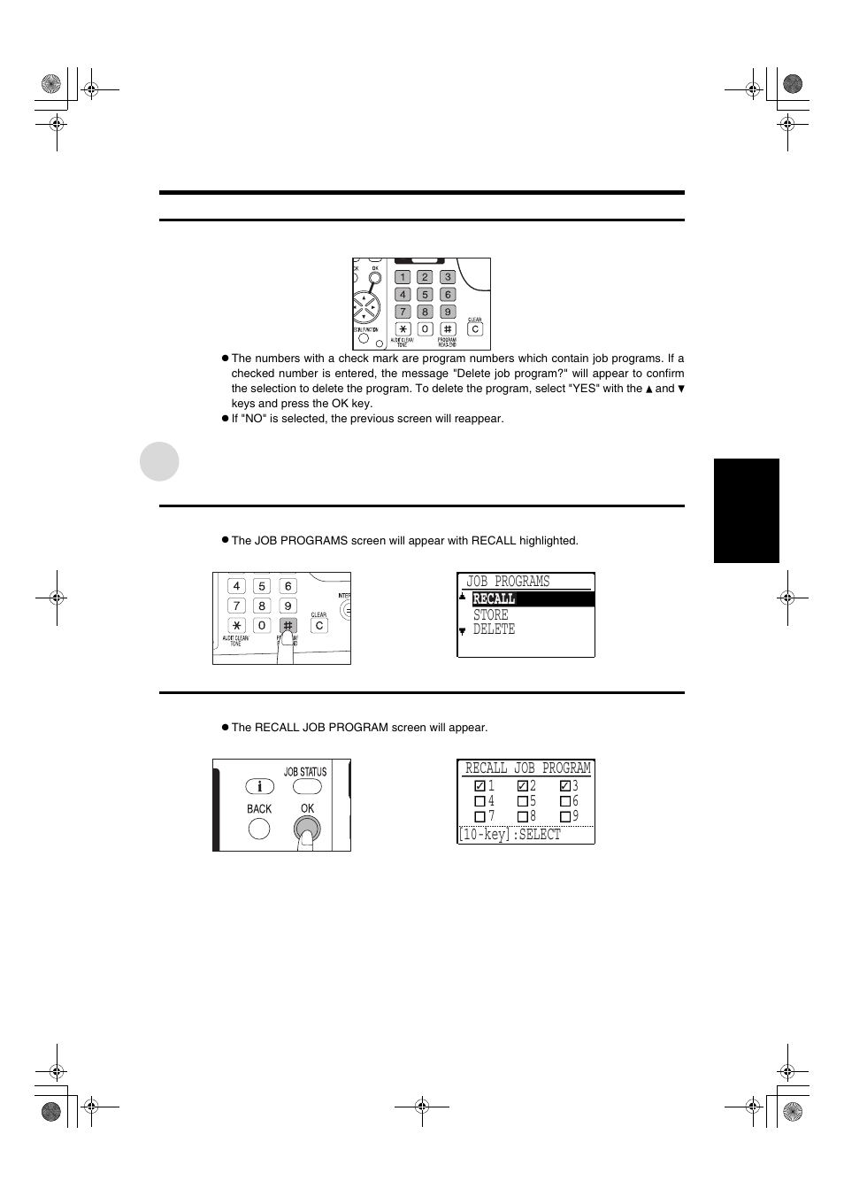 Recalling a job program | Sharp AR-275 User Manual | Page 65 / 130