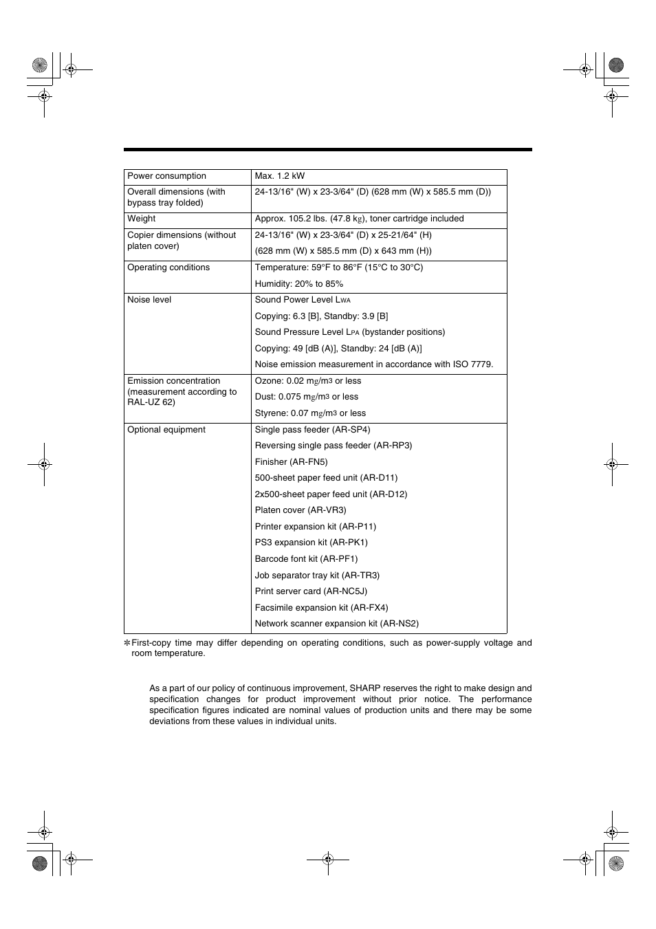 Sharp AR-275 User Manual | Page 92 / 130