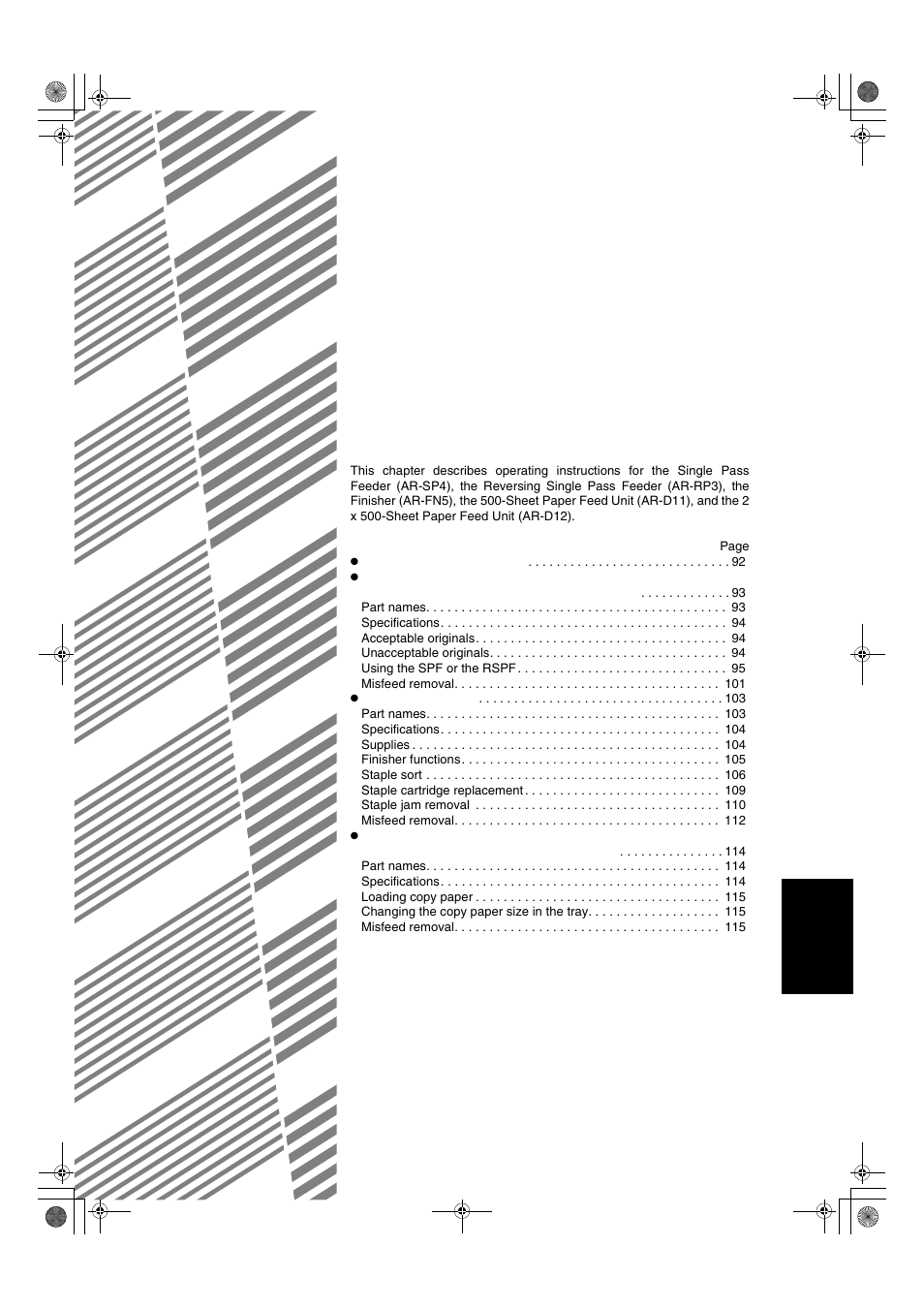 Chapter 6, Optional equipment | Sharp AR-275 User Manual | Page 93 / 130